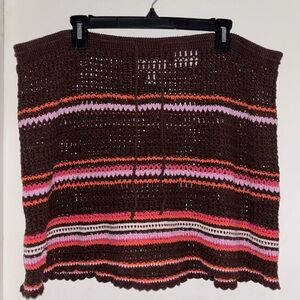 GAP Brown Crochet Knit Skirt